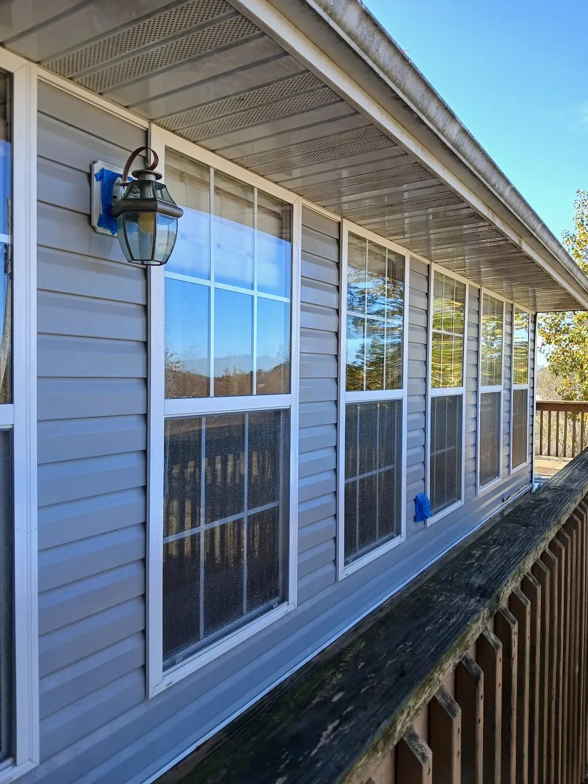 A row of bright, clean residential windows